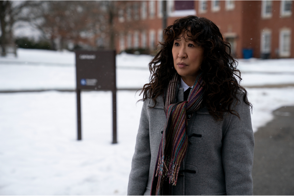 Sandra Oh as Ji-Yoon in episode 2 of "The Chair." Picture: Eliza Morse/Netflix © 2021