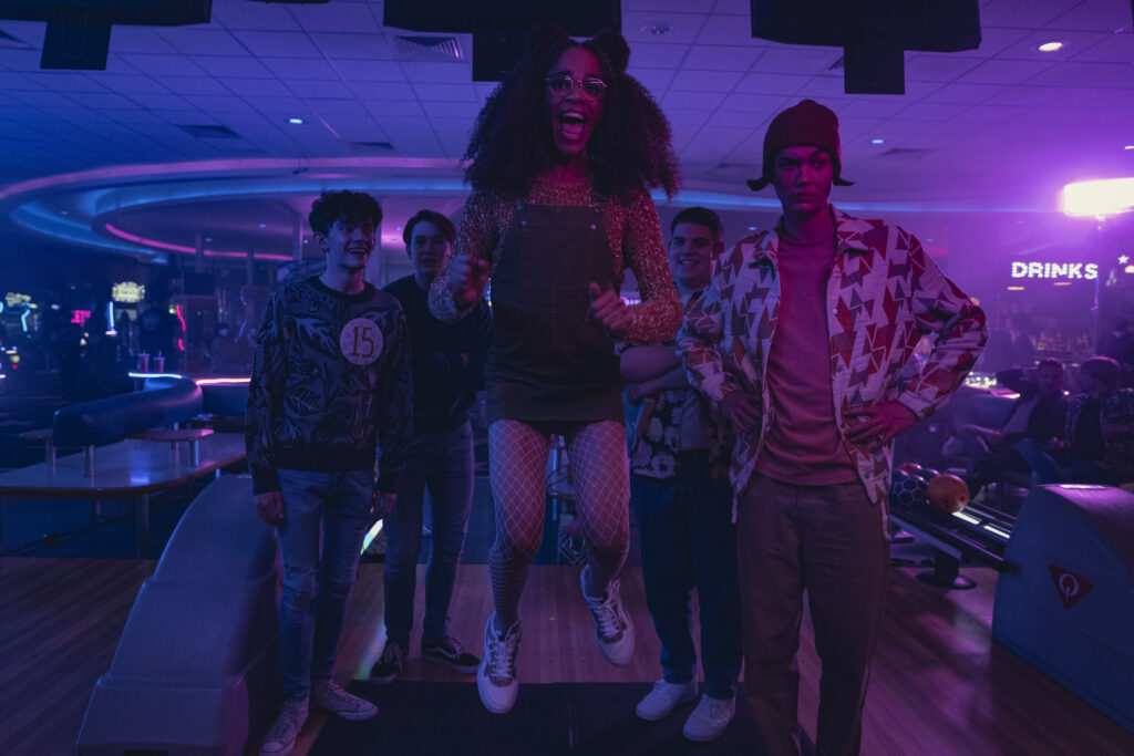 The gang at the arcade. Picture: Netflix 