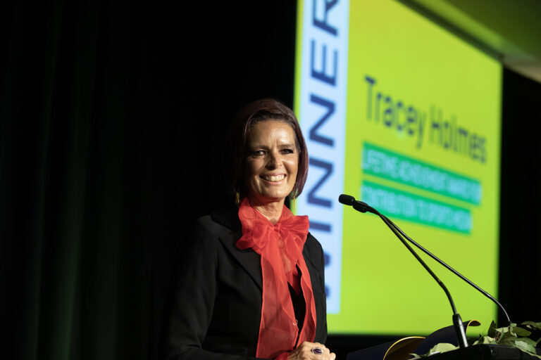 Tracey Holmes at the 2023 ASC Media Awards. Picture: The Australian Sports Commission